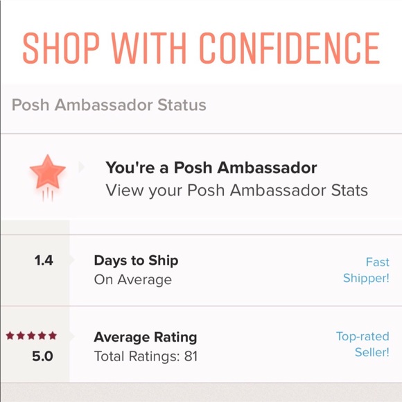 POSH AMBASSADOR | PERFECT 5 ⭐️ RATING - Picture 2 of 8